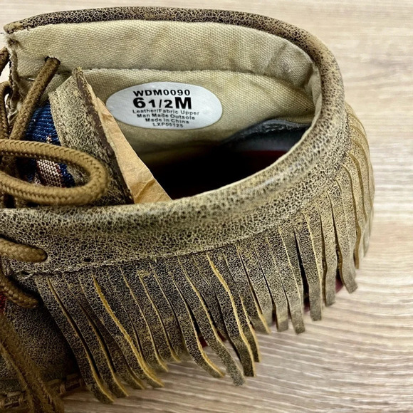 Twisted X Women's Tribal Fringe Driving Moccasins - Size 6.5 Left 7 Right - Picture 8 of 10